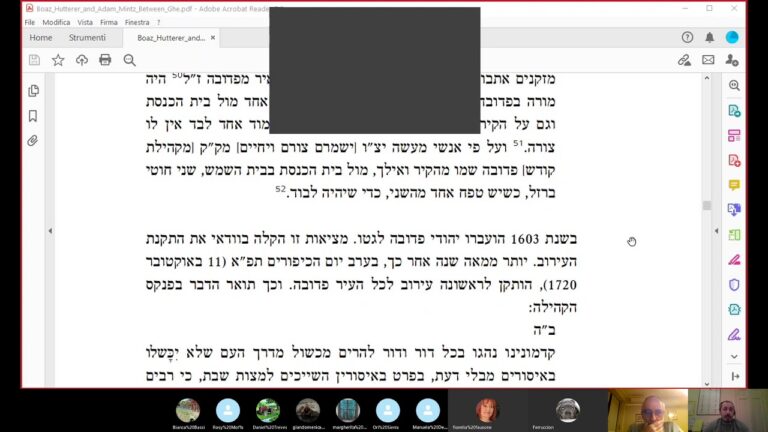 Rav A. Di Porto – Talmud Eruvin – Eruv nei ghetti – Parte D