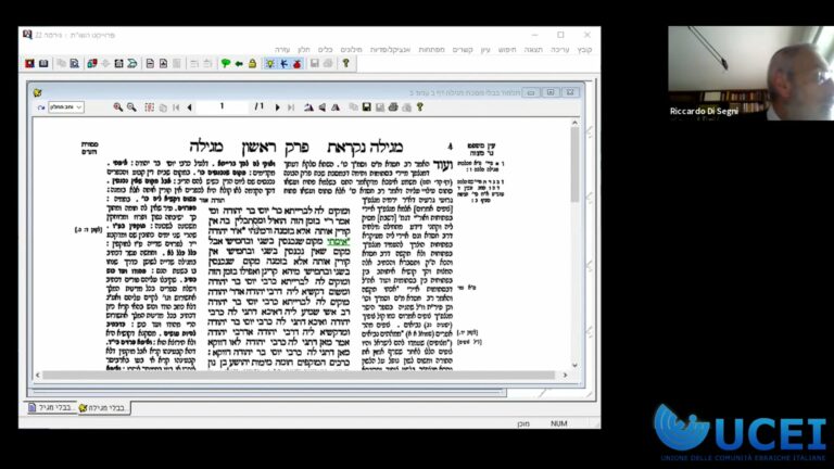 Lezione 12 – 29-03-2020 – Lezione Rav Riccardo Di Segni – Talmud Tananit