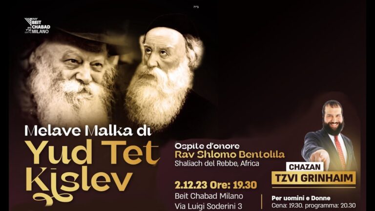 Speciale 19 Kislev Rosh Hashanà della Chassidut – Melave Malka